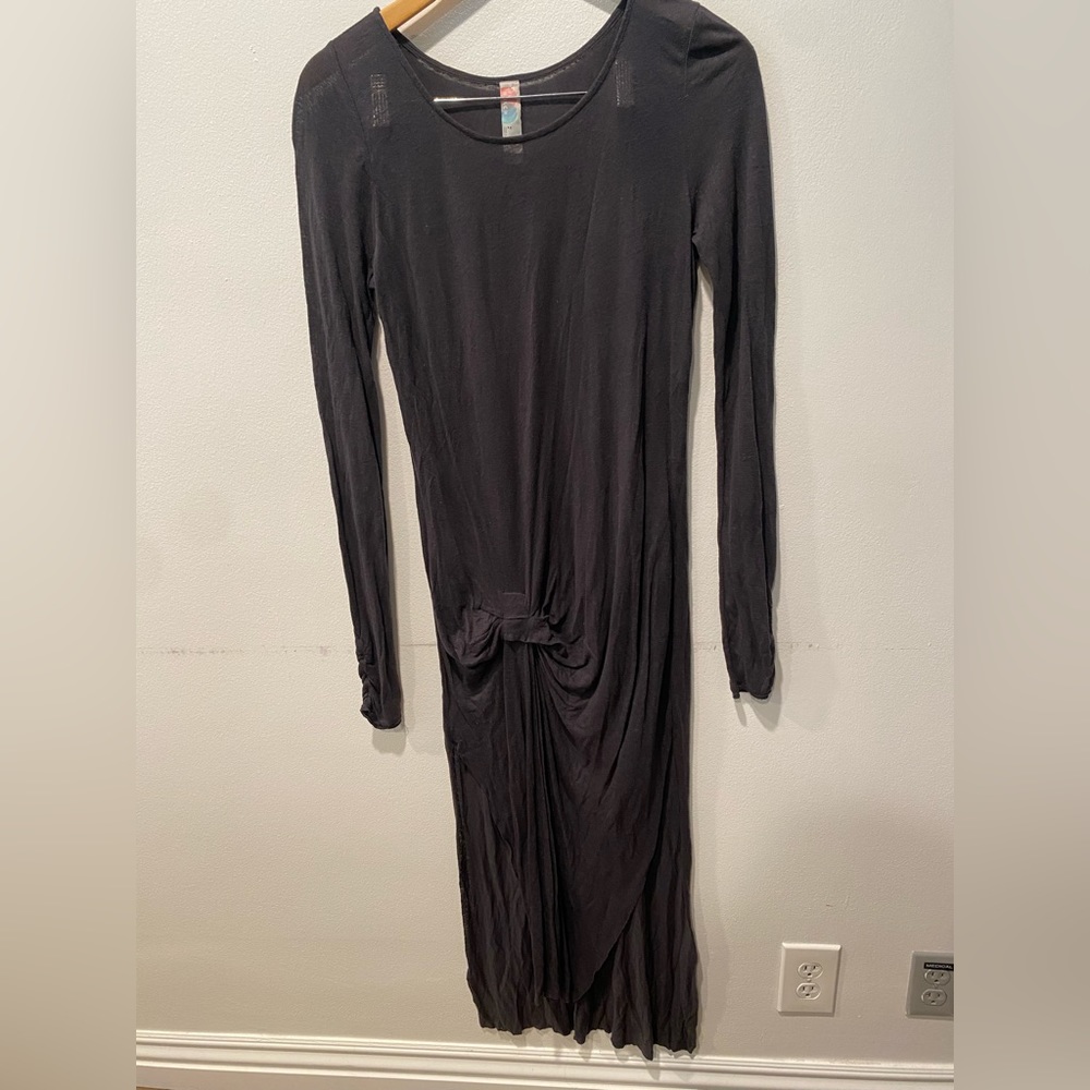 FP Beach Sides Slit Long Sleeve Dress S